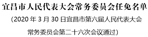 湖北省宜昌市人事任命动态更新